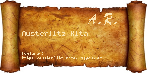 Austerlitz Rita névjegykártya